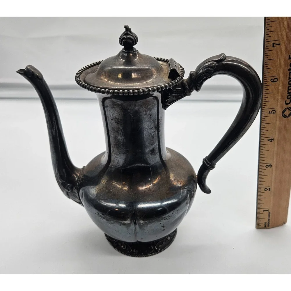 Hartford Sterling Co Quadruple Plated Silver Antique Teapot 11000 Victorian